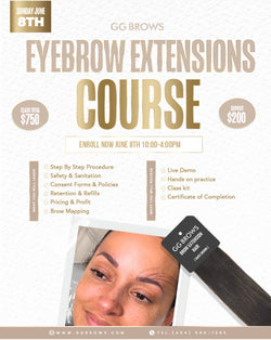 6/8 Eyebrow Extensions Class