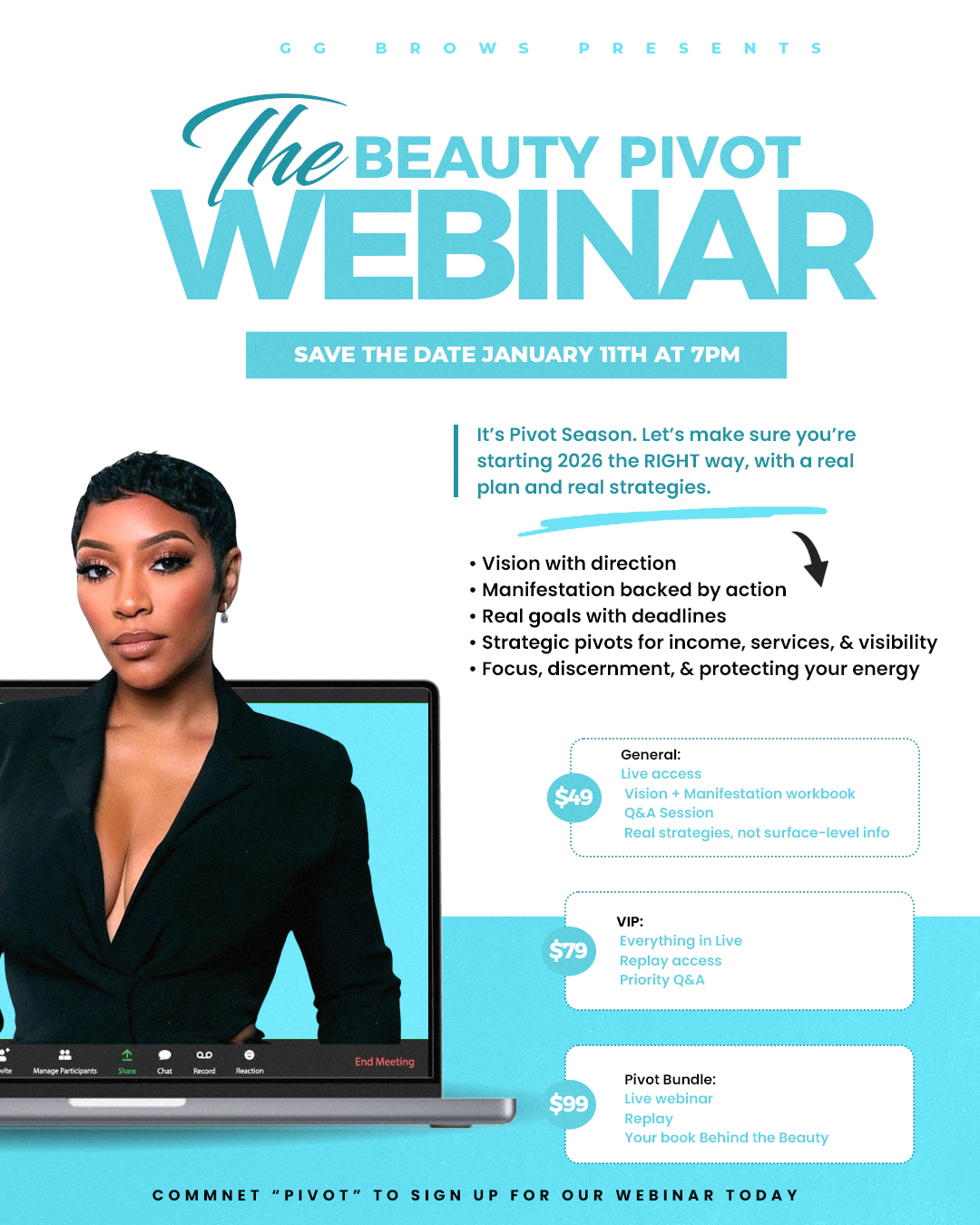 The Beauty Pivot Webinar 1/11/2026 $49